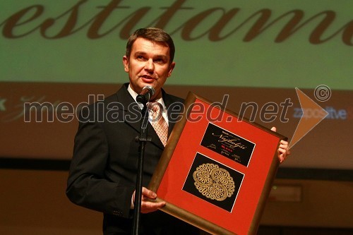 Klemen Štular, generalni direktor podjetja Nil d.o.o., dobitniki priznanja Najboljši zaposlovalec v kategoriji srednjih podjetij