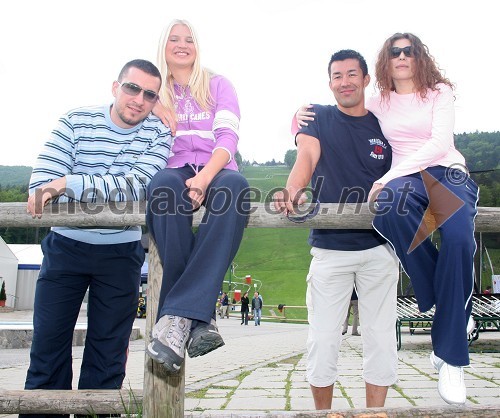 Marko Potrč, moderator Radia City, Ana Bešter, voditeljica oddaje, Taiji Tokuhisha, voditelj oddaje in Natalija Bratkovič, voditeljica televizije RTS Maribor