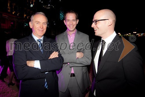 Jože Mermal, predsednik uprave BTC, Miha Mermal in Miha Ažman, generalni direktor BMW Group Slovenija