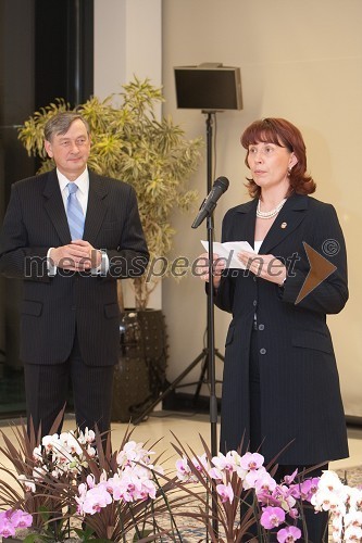 Dr. Danilo Türk, predsednik Republike Slovenije in Polonca Kukec, guvernerka slovenskih Lions Klubov