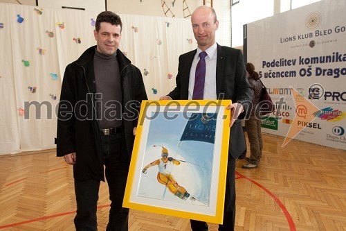 Andrej Škrinjar, predsednik Lions kluba Novo mesto in Tomaž Kastelic, predsednik Lions Klub Bled Golf