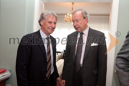 Dr. Anton Koren, direktor Mohorjeve družbe Celovec in dr. Erwin Kubesch, avstrijski veleposlanik v Sloveniji