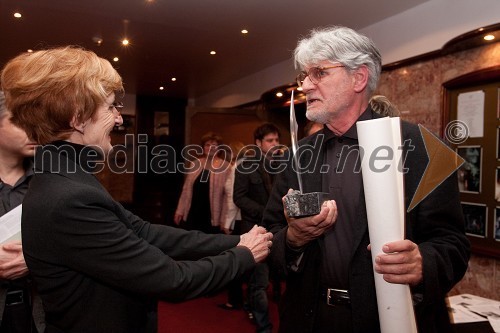 Mojca Kreft, dramaturginja in Ivo Svetina, dramatik