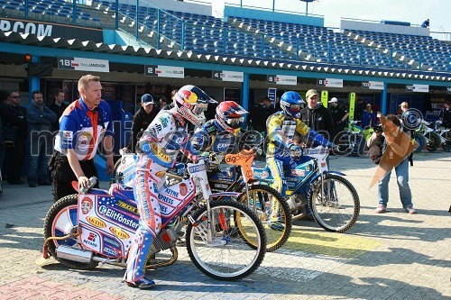 Nicki Pedersen (Danska), Emil Sayfutdinov (Rusija) in Tomasz Gollob (Poljska)