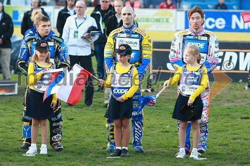 Emil Sayfutdinov (Rusija), Tomasz Gollob (Poljska) in Jason Crump (Avstralija)