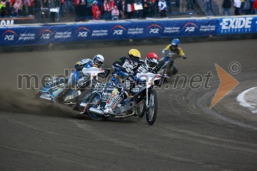 Jaroslaw Hampel (Poljska), Janusz Kolodziej (Poljska) in Chris Holder (Avstralija)