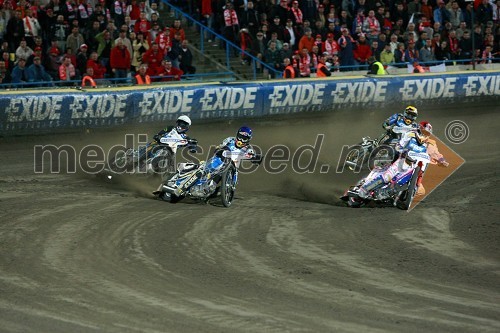 Janusz Kolodziej (Poljska), Jaroslaw Hampel (Poljska), Emil Sayfutdinov (Rusija) in Jason Crump (Avstralija)