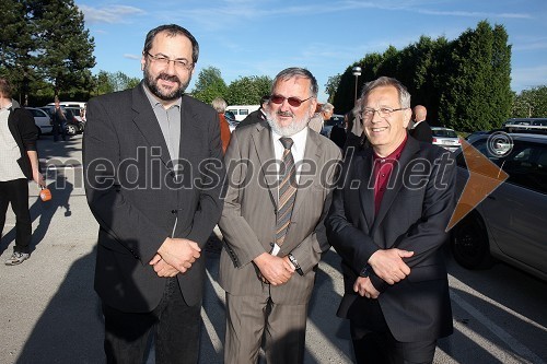 Dr. József Györkös, državni sekretar Ministrstva za visoko šolstvo, znanost in tehnologijo, prof. dr. Igor Tičar, dekan Fakultete za elektrotehniko in informatiko Univerze v Mariboru ter ...