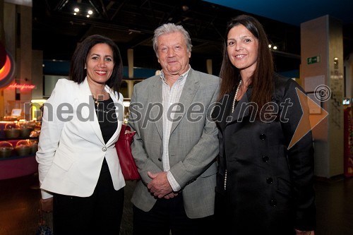 Vinko Dolenc, profesor, soproga Anabel in Jasna Mihelj, Rotary klub Šiška