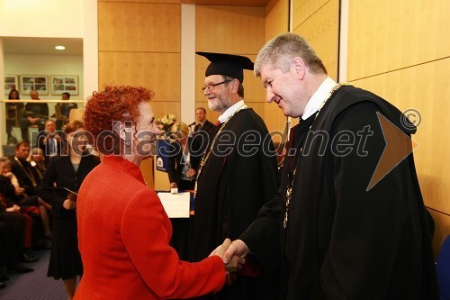 Dr. Jadranka Stričević, Fakulteta za organizacijske vede Univerze v Mariboru in prof. dr. Marko Ferjan, dekan Fakultete za organizacijske vede Univerze v Mariboru	