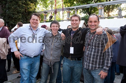 Branko Novak, Boštjan Lašič, Aleš Kolmanič in Zlatko Sobočan, glasbeniki Alfija Nipiča