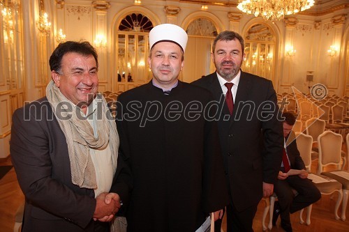 Dr. Melqart Mohamad Berro, mestni svetnik MOM, mag. Nedžad Grabus, mufti in Ibrahim Malanović, mariborski imam