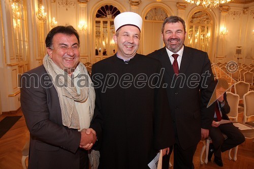 Dr. Melqart Mohamad Berro, mestni svetnik MOM, mag. Nedžad Grabus, mufti in Ibrahim Malanović, mariborski imam