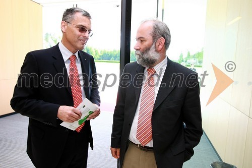 Črtomir Remec, predsednik Inženirske zbornice Slovenije (IZS) in Jernej Stritih, direktor službe Vlade RS za podnebne spremembe