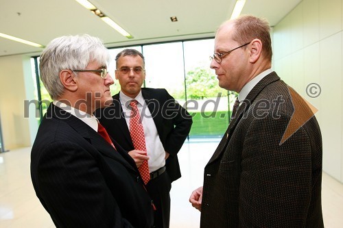 Dr. Roko Žarnić, minister za okolje in prostor in dr. Jože Kortnik, Naravoslovnotehniška fakulteta Univerze v Ljubljani