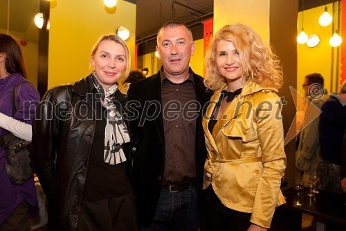 Darja Reichman, igralka, Ivica Buljan, režiser in Tanja Dimitrievska, igralka