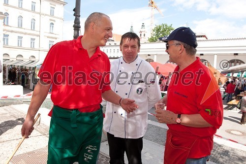 Damjan Damjanovič, direktor Slovenske filharmonije, Danilo Kožar in Štefan Sobočan, Varis d.d.