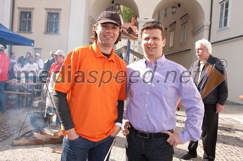 Kristjan Magdič, direktor in lastnik podjetja Frontal in Damir Pintarič, gostilna Rajh