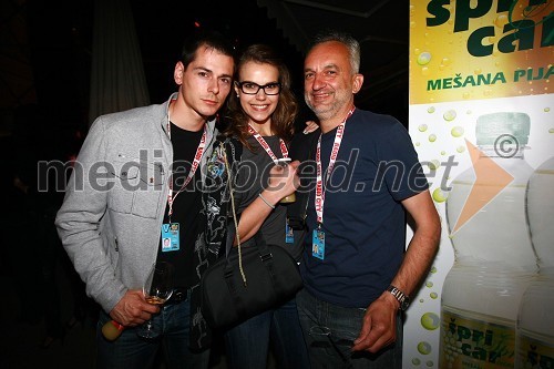 Tina Petelin, Miss Slovenije 2009, fant Adam Vengust in njen oče Igor Petelin