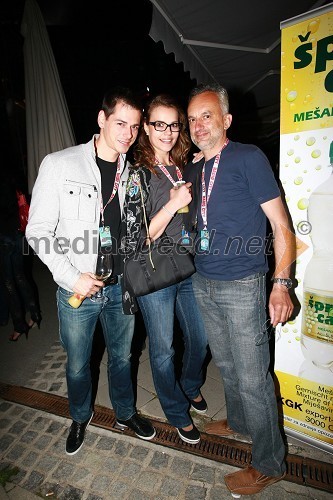 Tina Petelin, Miss Slovenije 2009, fant Adam Vengust in njen oče Igor Petelin