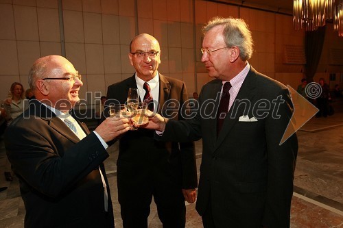 Mitja Rotovnik, direktor Cankarjevega doma, Heinz Slesak, generalni direktor Porsche Slovenija d.o.o. in dr. Erwin Kubesch, avstrijski veleposlanik v Sloveniji