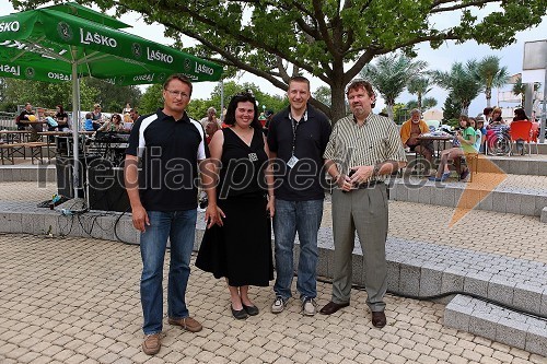 Andrej Klasinc, direktor Term Ptuj, Barbara Novak, Netvizija in organizatorica čarobnega dne, Gregor Pilgram, generalni direktor zavarovalnice Generali in dr. Štefan Čelan, župan Ptuja