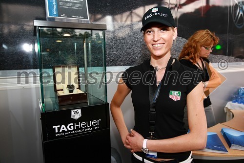 Aleksandra Mokič, hostesa Tag Heuer