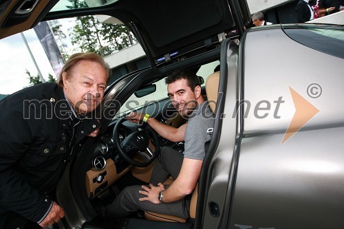 Alfi Nipič, pevec in Marko Potrč, moderator na Radio 1