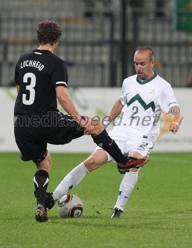 Tony Lochhead, član nogometne rezprezentance Nove Zelandije in Mišo Brečko, član slovenske nogometne reprezentance