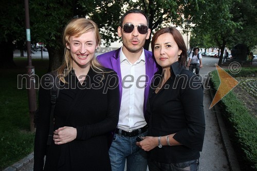 Valentina Turcu, balerina, Tadej Toš in Ksenija Mišič, igralca