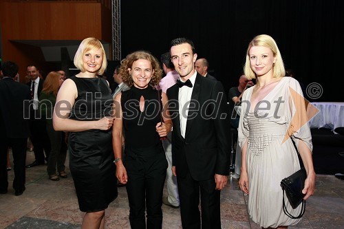 Alja Novak, oblikovalka čevljev, Alenka Nedelko, odnosi z javnostmi Peugeot Slovenija d.o.o., Alberic Chopelin, generalni direktor Peugeot Slovenija d.o.o. ter Tjaša Železnik, igralka