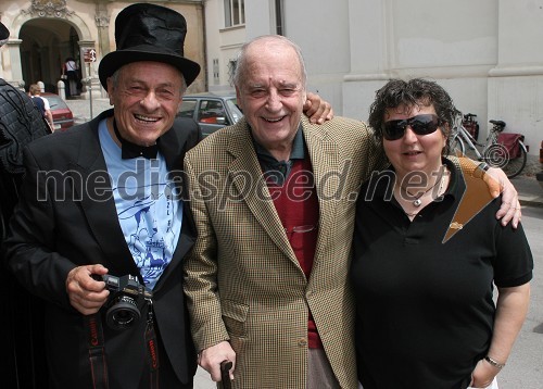 Smiljan Pušenjak, fotografska legenda, Žarko Petan in Dragica Petrovič, režiserka ter producentka