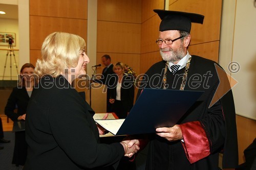 Dr. Nevenka Krčevski Škvarč, Medicinska fakulteta Univerze v Mariboru in prof. dr. Ivan Rozman, rektor Univerze v Mariboru