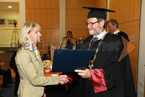 Dr. Darja Topolšek, Fakulteta za logistiko Univerze v Mariboru in prof. dr. Ivan Rozman, rektor Univerze v Mariboru