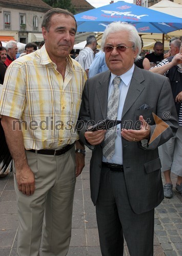 Dr. Zlatko Dežman, sodnik ter profesor na Pravni fakulteti in Smail Festić, lastnik galerije Festić