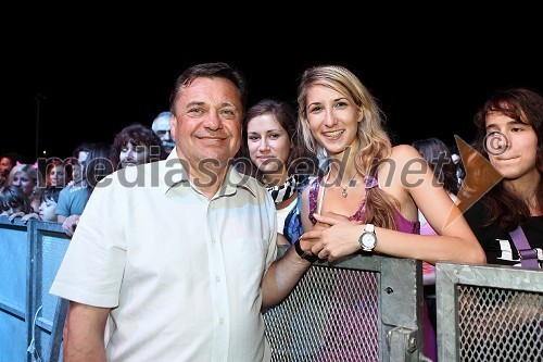 Zoran Janković, župan Mestne občine Ljubljana in obiskovalka