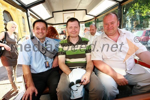 Vinko Filipič, član poslovodstva Pošte Slovenije, mag. Igor Marinič, namestnik direktorja Pošte Slovenije in Aleš Hauc, generalni direktor Pošte Slovenije