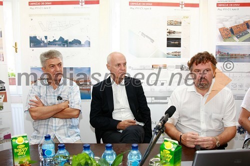 Franc Mlakar, vodja projekta EPK, prof. mag. Peter Gabrijelčič, dekan Fakultete za arhitekturo in dr. Štefan Čelan, župan Ptuja