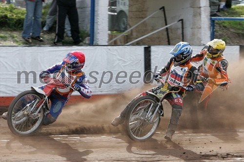 Sam Ermolenko (ZDA), Denis Štojs (Slovenija) in Guglielmo Franchetti (Italija)