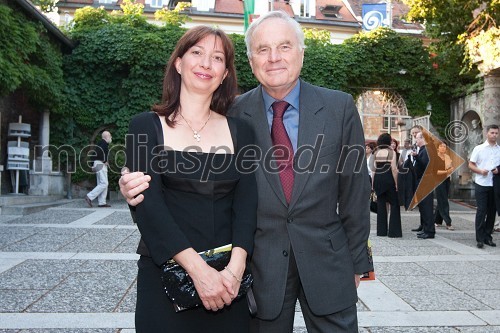 Kristijan Ukmar, nekdanji ravnatelj SNG Opera in Balet Ljubljana in soproga Branka Strmole Ukmar, pedagoginja