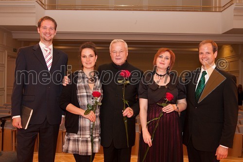 Wiard Witholt, operni pevec, Sophie Harmsen, operna pevka, Rolf Beck, dirigent, Jana Mamonova, operna pevka in Benjamin Bruns, operni pevec