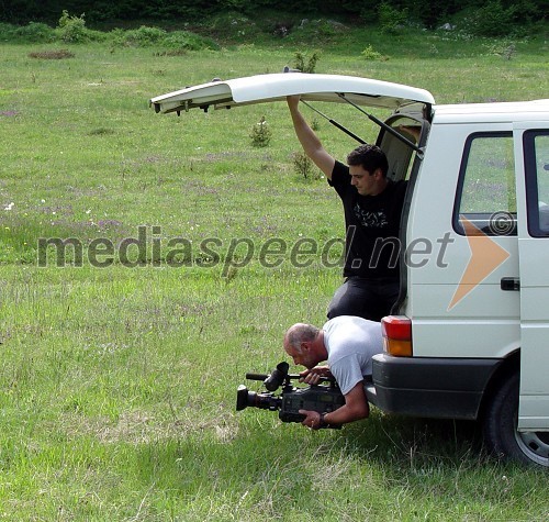 Valentin Perko, direktor fotografije med snemanjem na Igmanu