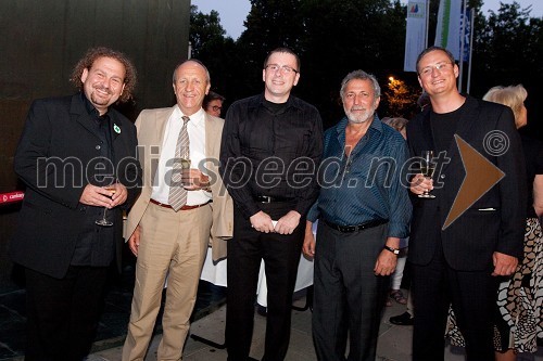 Darko Brlek, direktor Festivala Ljubljana, Branko Pavlin, predsednik uprave časopisne družbe Dnevnik, Jani Möderndorfer, podžupan Ljubljane, Boris Eifman, koreograf in Marko Jaklič, direktor Lekarna Ljubljana