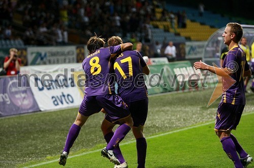 Dejan Mezga, Dalibor Volaš in Aleš Mertelj, nogometaši NK Maribor