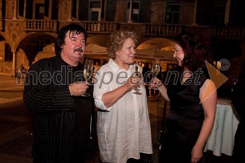 Janez Lotrič, operni pevec, Elena Obraztsova, operna pevka in Elena Nebera, operna pevka