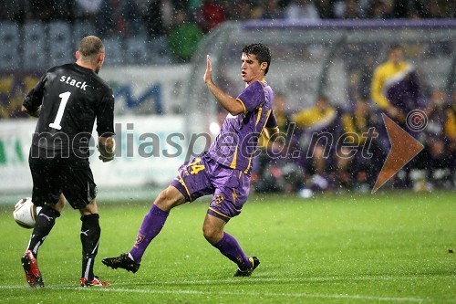 Graham Stack, vratar Hibernian FC in Vito Plut, nogometaš NK Maribor