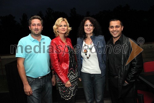 Aleš Krempl, solastnik Ciconie, mag. Norma Bale, direktorica Kultprotura, Tatjana Kotnik Karba, Kultprotur  in Uroš Perič, glasbenik