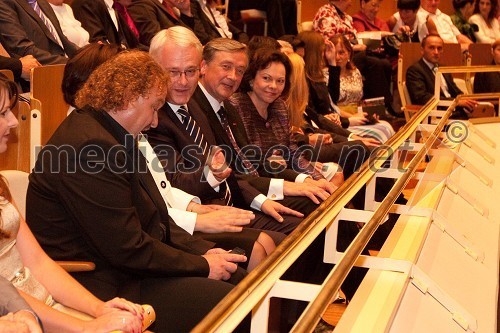 Darko Brlek, direktor Festivala Ljubljana, dr. Ivo Josipović, predsednik Republike Hrvaške, dr. Danilo Türk, predsednik Republike Slovenije in soproga Barbara Miklič Türk