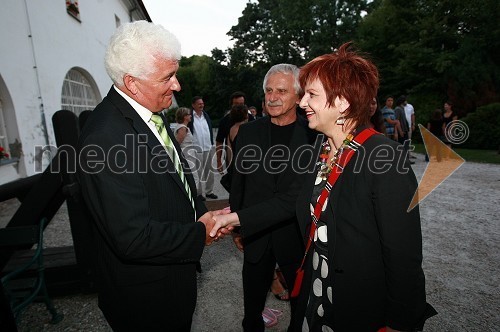 László Göncz, poslanec madžarske narodne skupnosti, Franc Gerič, direktor Galerije-Muzeja Lendave in Majda Širca, ministrica za kulturo