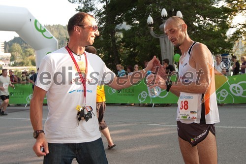 Jani Klemenčič, nekdanji veslač in Mirko Janjatovič, drugouvršeni na 21km